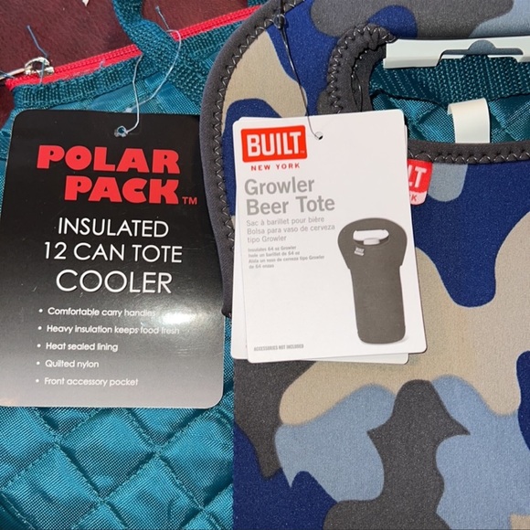 BEER BUNDLE 12 CAN INSULATED TOTE AND GROWLER TOTE - Picture 2 of 7